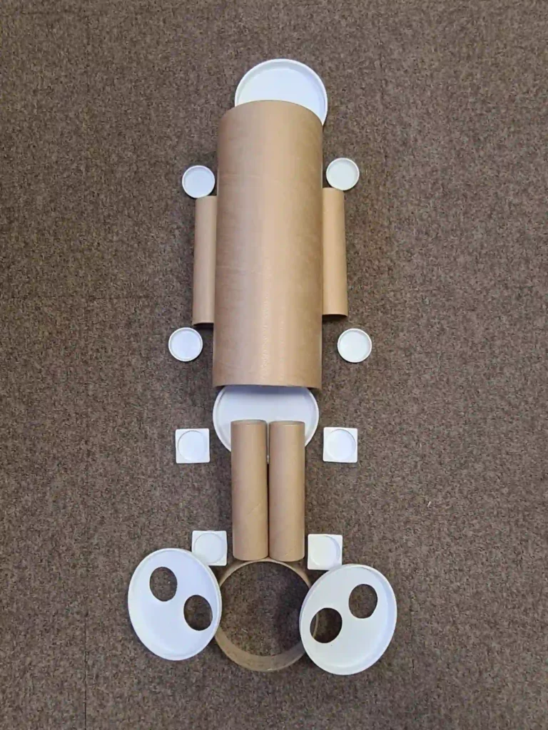 DIY Nutcracker Made With Postal Tubes