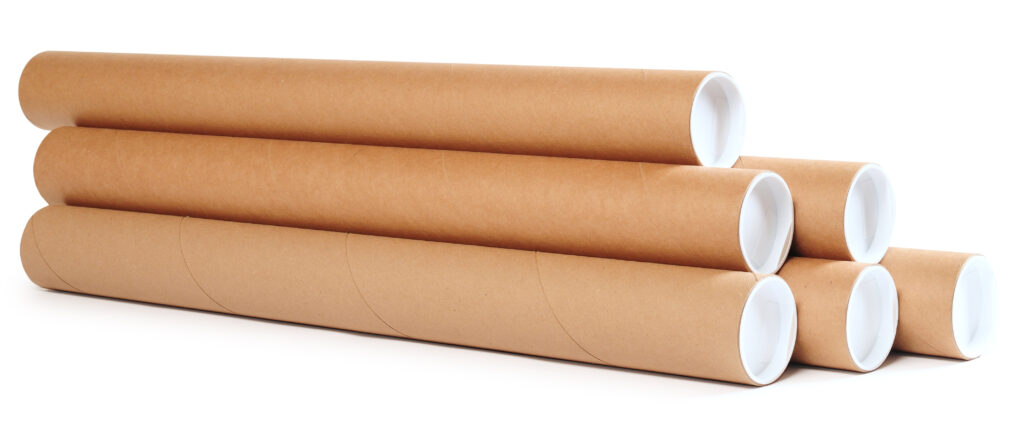 stack of cardboard tubes
