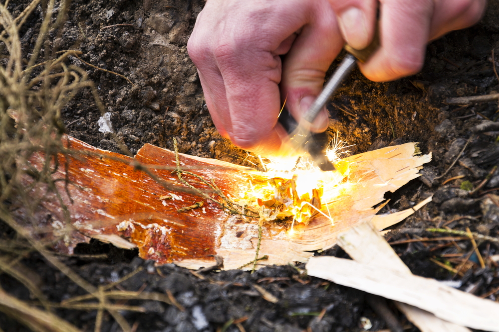 Starting a fire