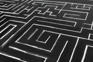 image of a maze from top view