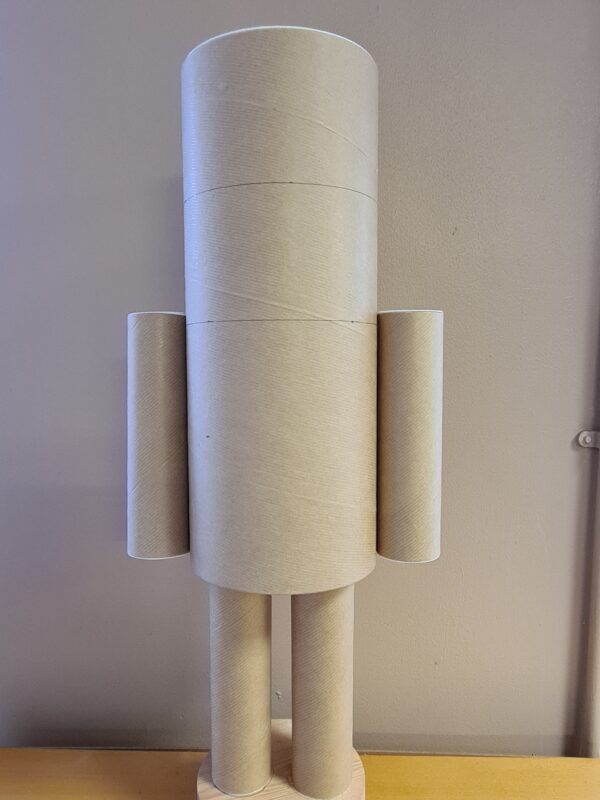 Cardboard tube character foundation