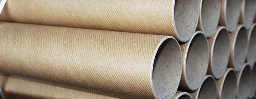 Cardboard tubes stacked on each other